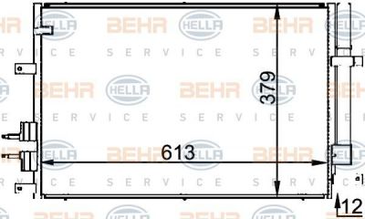 Hella 8FC 351 318-391 конденсатор, кондиционер на ALFA ROMEO 159 (939)