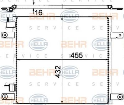 Hella 8FC 351 318-631 конденсатор, кондиционер на DAF CF 85