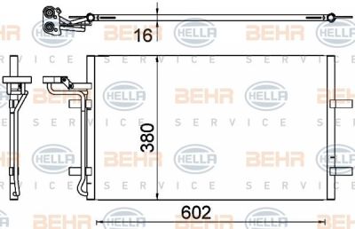 Hella 8FC 351 319-301 конденсатор, кондиционер на VOLVO C30