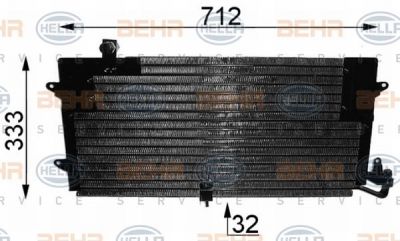 HELLA Радиатор кондиционера VW Passat 88-92 мех. (8FC351037-181)