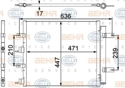 HELLA Конденсатор кондиционера 8FC351304-181 (8FC351304-181)