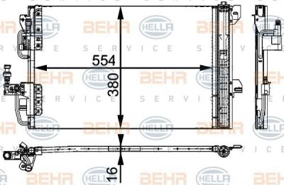 HELLA Радиатор кондиционера OP... (8fc351317-531)