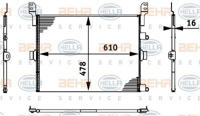 HELLA Радиатор кондиционера RVI (8FC351317-661)