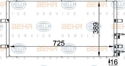 HELLA Радиатор кондиционера Ford Transit 07/06- (1383318, 8FC351318-411)