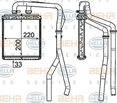 Hella 8FH 351 000-151 теплообменник, отопление салона на IVECO DAILY IV самосвал