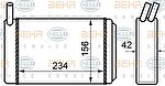 Hella 8FH 351 024-211 теплообменник, отопление салона на AUDI 80 (81, 85, B2)