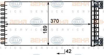 Hella 8FH 351 029-081 теплообменник, отопление салона на DAF 75 CF