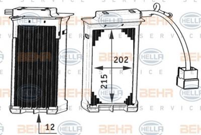 Hella 8FH 351 311-251 теплообменник, отопление салона на RENAULT MASTER II фургон (FD)