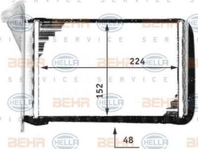 Hella 8FH 351 311-441 теплообменник, отопление салона на 3 (E30)