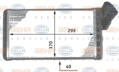 Hella 8FH 351 311-731 теплообменник, отопление салона на PEUGEOT EXPERT фургон (222)