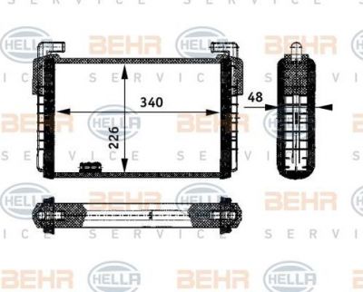 Hella 8FH 351 312-371 теплообменник, отопление салона на RENAULT TRUCKS Magnum