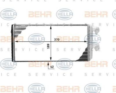 Hella 8FH 351 312-501 теплообменник, отопление салона на VOLVO FL 6