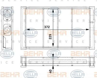 Hella 8FH 351 312-691 теплообменник, отопление салона на MERCEDES-BENZ O 303