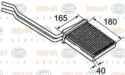 Hella 8FH 351 313-411 теплообменник, отопление салона на MERCEDES-BENZ A-CLASS (W168)