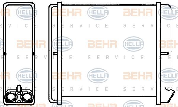 Hella 8FH 351 313-671 теплообменник, отопление салона на OPEL VECTRA A (86_, 87_)