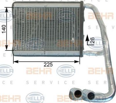 Hella 8FH 351 315-301 теплообменник, отопление салона на KIA SPECTRA седан (LD)