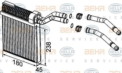 Hella 8FH 351 315-611 теплообменник, отопление салона на FORD MONDEO IV седан (BA7)