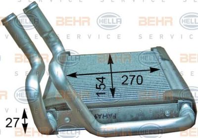 Hella 8FH 351 315-731 теплообменник, отопление салона на HYUNDAI H-1 Cargo (TQ)