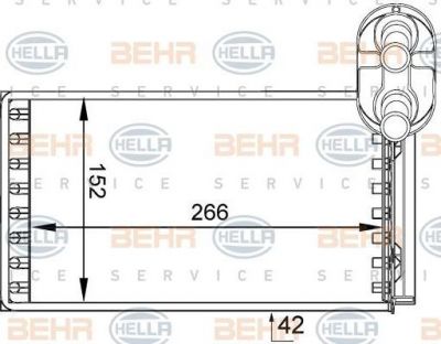 Hella 8FH 351 333-051 теплообменник, отопление салона на FORD GALAXY (WA6)