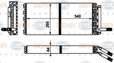 Hella 8FH 351 394-001 теплообменник, отопление салона на SETRA Series 400