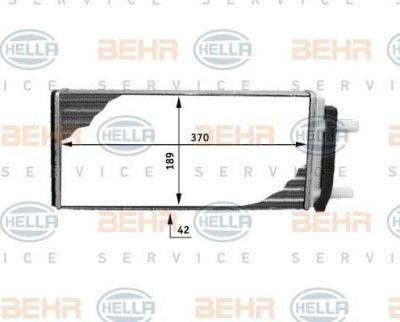 HELLA Радиатор отопителя Volvo F10-16 (8FH351312-481)