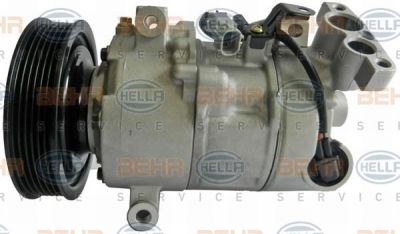 Hella 8FK 351 123-551 компрессор, кондиционер на RENAULT MEGANE III Наклонная задняя часть (BZ0_)