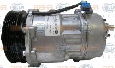 HELLA Компрессор кондиционера VAG LT/Transporter IV 1,9D-2,8L 90=> (8FK351127-431, 8FK351127-431)