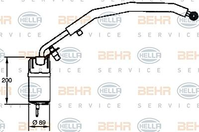 Hella 8FT 351 335-081 осушитель, кондиционер на FORD MONDEO III седан (B4Y)