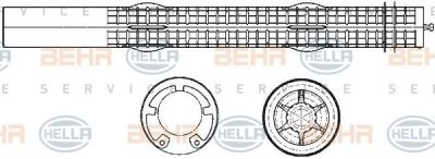 Hella 8FT 351 335-311 осушитель, кондиционер на SMART FORTWO купе (451)