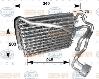 Hella 8FV 351 210-211 испаритель, кондиционер на AUDI 80 Avant (8C, B4)