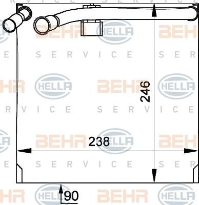 Hella 8FV 351 210-321 испаритель, кондиционер на VOLVO V70 I (LV)