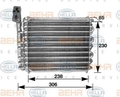 Hella 8FV 351 210-461 испаритель, кондиционер на OPEL VECTRA A (86_, 87_)