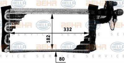 Hella 8FV 351 211-231 испаритель, кондиционер на MERCEDES-BENZ S-CLASS (W116)