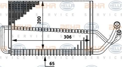 Hella 8FV 351 211-291 испаритель, кондиционер на MERCEDES-BENZ E-CLASS (W211)