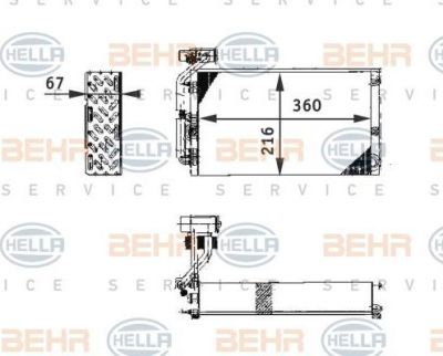 Hella 8FV 351 211-671 испаритель, кондиционер на PEUGEOT 806 (221)