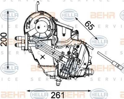 Hella 8FV 351 330-161 испаритель, кондиционер на PEUGEOT 307 Break (3E)