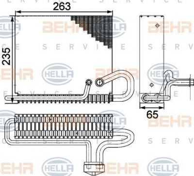 Hella 8FV 351 330-271 испаритель, кондиционер на MERCEDES-BENZ SPRINTER 3-t c бортовой платформой/ходовая часть (906)