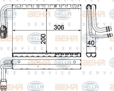 Hella 8FV 351 330-701 испаритель, кондиционер на MERCEDES-BENZ CLS Shooting Brake (X218)