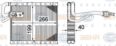 Hella 8FV 351 331-491 испаритель, кондиционер на PEUGEOT 307 SW (3H)