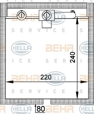 Hella 8FV 351 336-011 испаритель, кондиционер на FORD FOCUS седан (DFW)