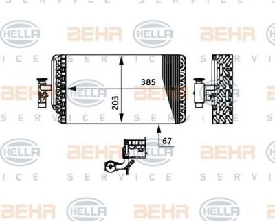 HELLA ИСПАРИТЕЛЬ, КОНДИЦИОНЕР - АВТОМОБИЛЬ КОММЕРЧ. НАЗНАЧЕНИЯ (8FV351330-111)