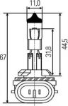 Hella 8GH 008 991-031 лампа накаливания, противотуманная фара на HYUNDAI SANTA FE II (CM)