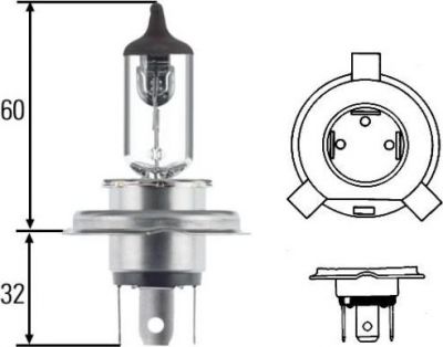 Hella 8GJ 002 525-281 лампа накаливания, основная фара на MERCEDES-BENZ SK