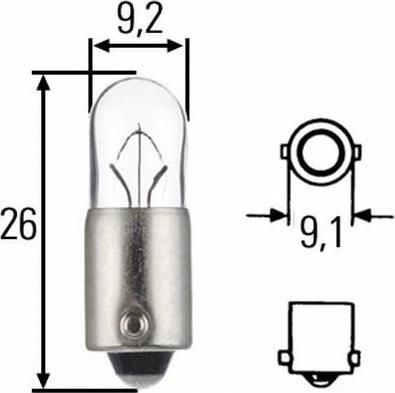 Hella 8GP 002 067-261 лампа накаливания, стояночные огни / габаритные фо на MERCEDES-BENZ SK