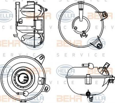 Hella 8MA 376 702-464 компенсационный бак, охлаждающая жидкость на SEAT LEON (5F1)