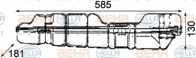 Hella 8MA 376 705-121 компенсационный бак, охлаждающая жидкость на MERCEDES-BENZ NG