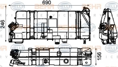Hella 8MA 376 705-261 компенсационный бак, охлаждающая жидкость на MERCEDES-BENZ O 404