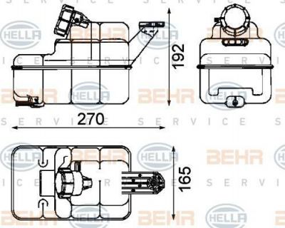 Hella 8MA 376 705-271 компенсационный бак, охлаждающая жидкость на IVECO EuroTrakker