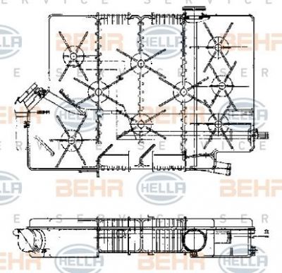 Hella 8MA 376 705-371 компенсационный бак, охлаждающая жидкость на MAN EL