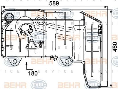 Hella 8MA 376 705-511 компенсационный бак, охлаждающая жидкость на IVECO Trakker